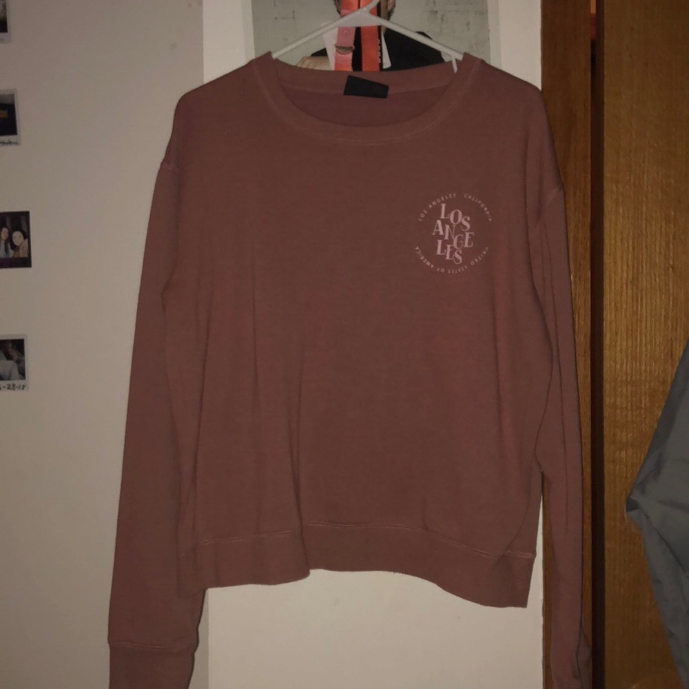 ‘LOS ANGELES’ Pink Crew Neck